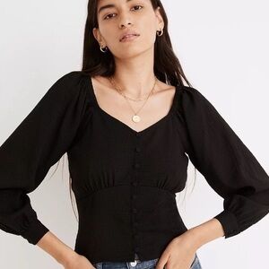 MADEWELL Preston Puff-Sleeve Top size xs